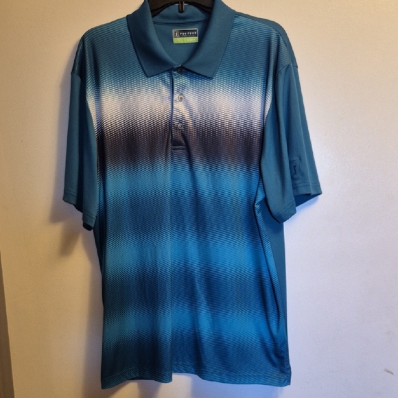 PGA Tour Other - Perry Ellis Men's Blue Gradient Polo Shirt